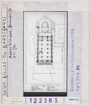 Vorschaubild Saint-Gilles-du-Gard: Abteikirche, Grundriss 12. Jhd. 